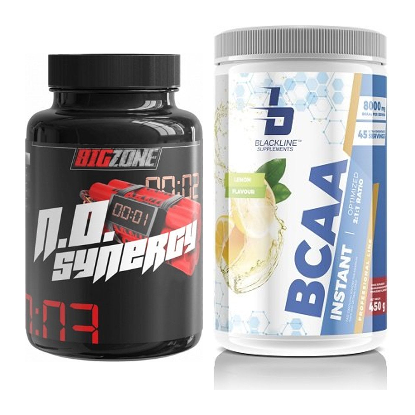 Trainings-Set: Big Zone N.O Synergy + Blackline Supplements BCAA – alle enthaltenen Artikel