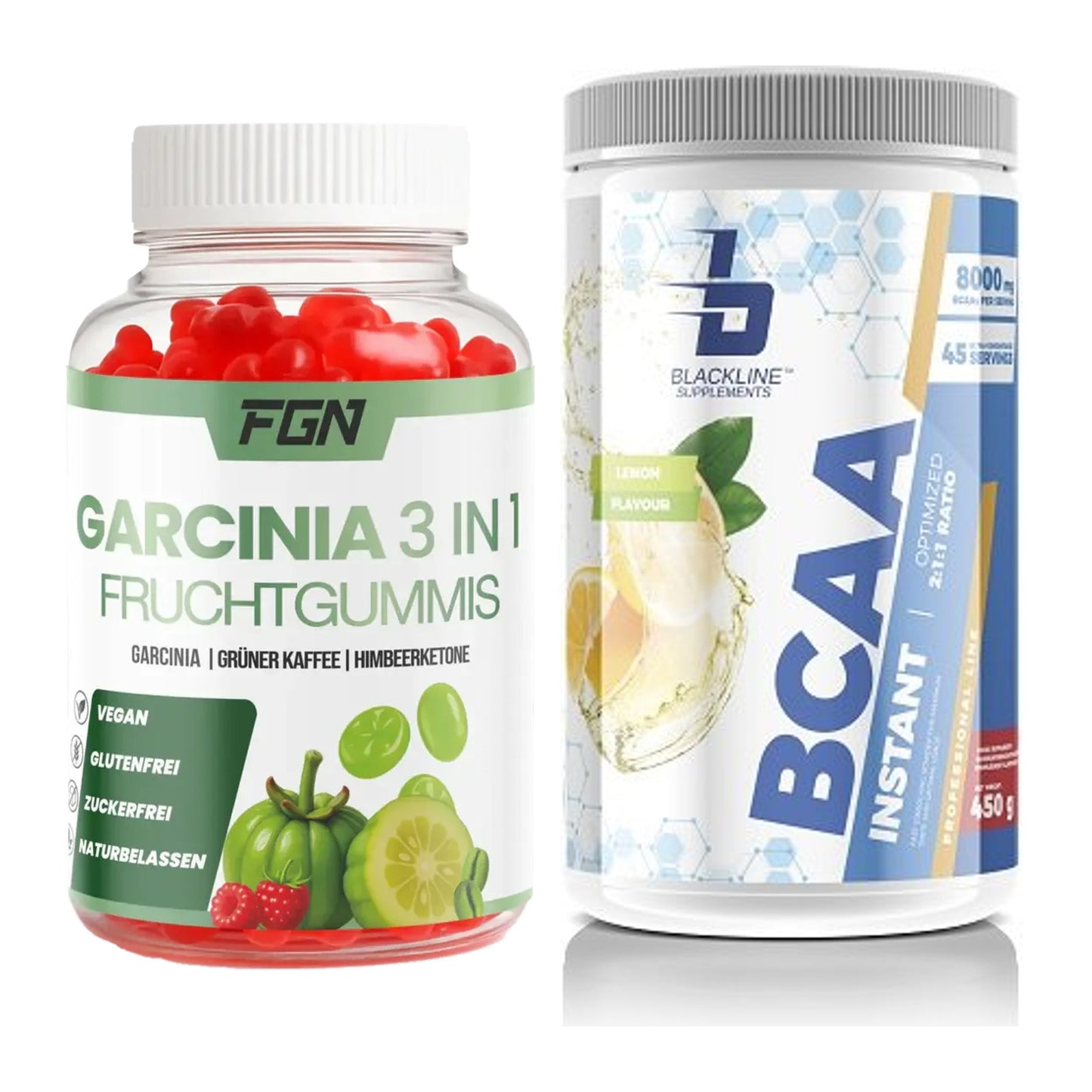 Trainings-Set: FGN Garcinia 60 + Blackline Supplements BCAA – alle enthaltenen Artikel