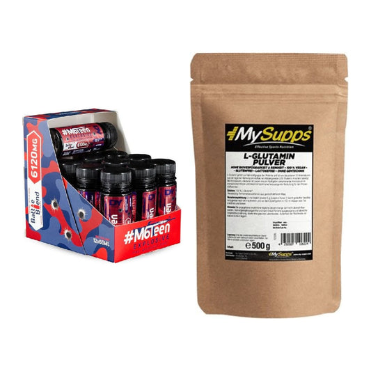 Trainings-Set: DY Nutrition M6Teen Prewokrout + MySupps Glutamine – alle enthaltenen Artikel