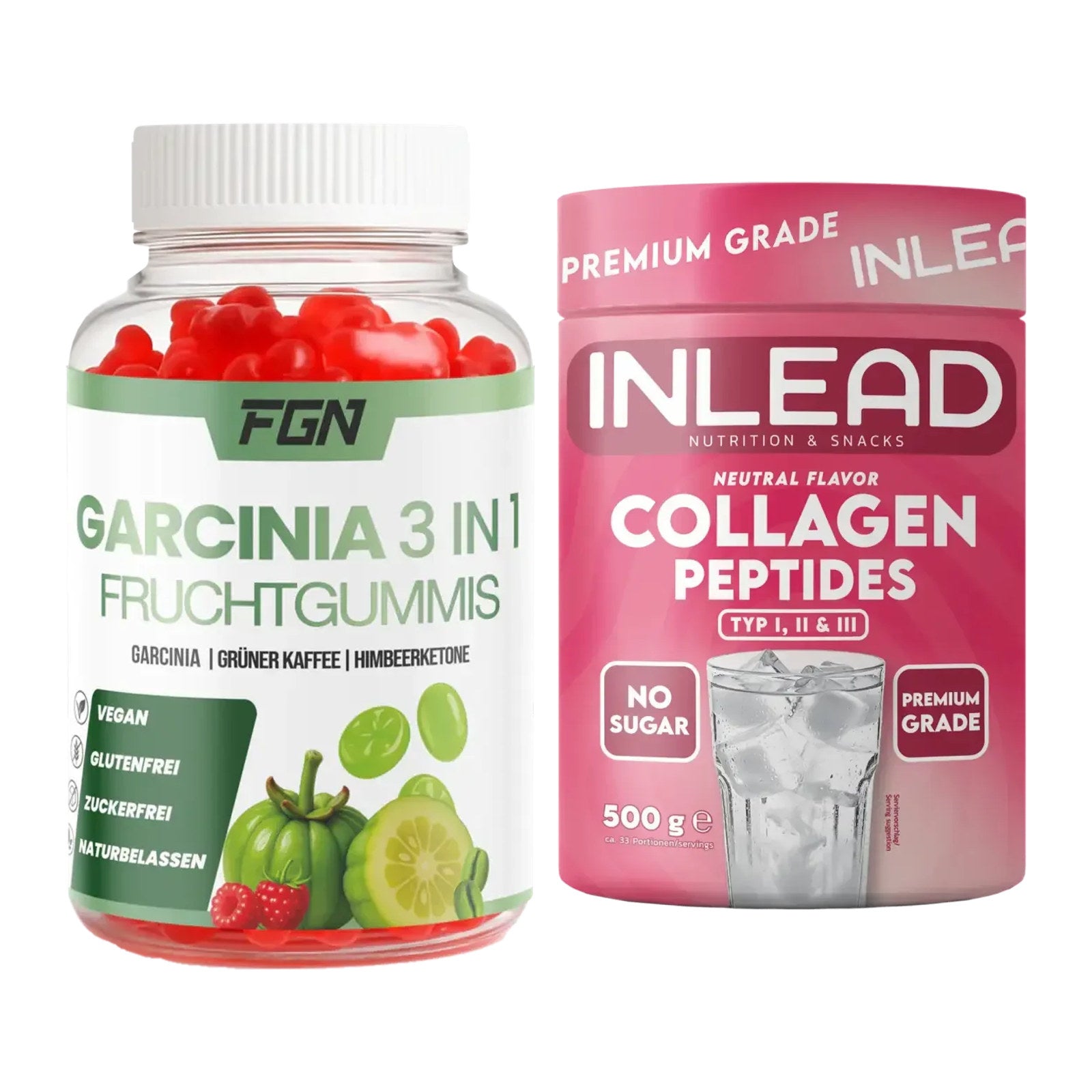 Trainings-Set: FGN Garcinia 60 + INLEAD Collagen Peptides – alle enthaltenen Artikel