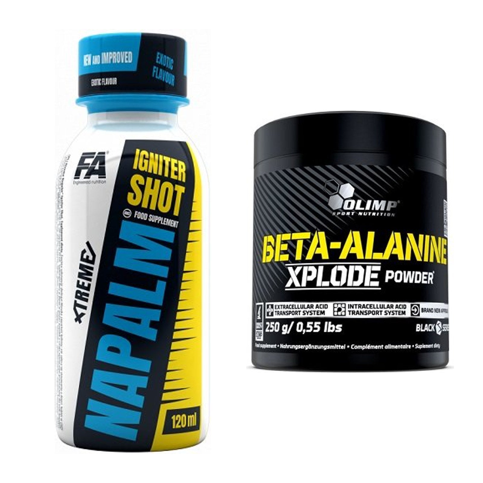 Trainings-Set: FA Nutrition Xtreme Napalm + Olimp Beta-Alanine Xplode – alle enthaltenen Artikel