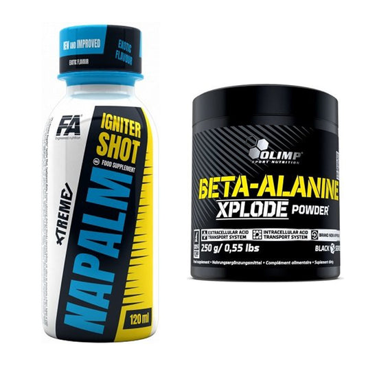 Trainings-Set: FA Nutrition Xtreme Napalm + Olimp Beta-Alanine Xplode – alle enthaltenen Artikel