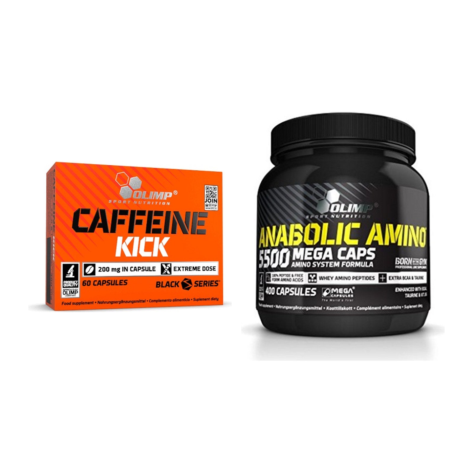 Trainings-Set: Olimp Caffeine Kick + Olimp Anabolic Amino 5500 Mega – alle enthaltenen Artikel