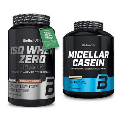 BioTech USA Protein-Duo Tag & Nacht: Iso Whey Zero + Micellar Casein – alle enthaltenen Artikel