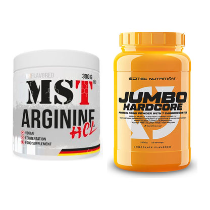 Pump-Set: MST Arginine HCL + Scitec Jumbo Hardcore1530g – alle enthaltenen Artikel