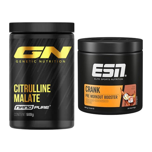 Σετ αντλίας: GN Citrulline Malate + ESN Crank Booster 380g - περιλαμβάνονται όλα τα είδη