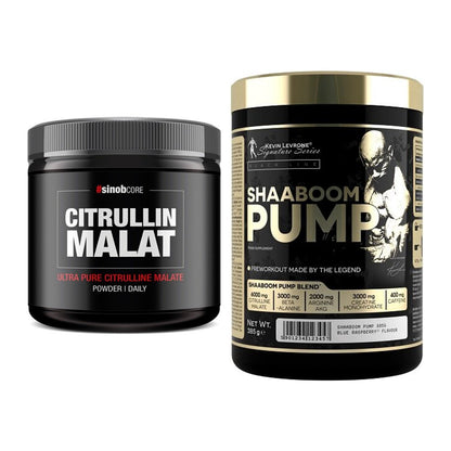 Pump-Set: Sinob Core L-Citrullin Malat + Kevin Levrone Shaaboom Pump – alle enthaltenen Artikel