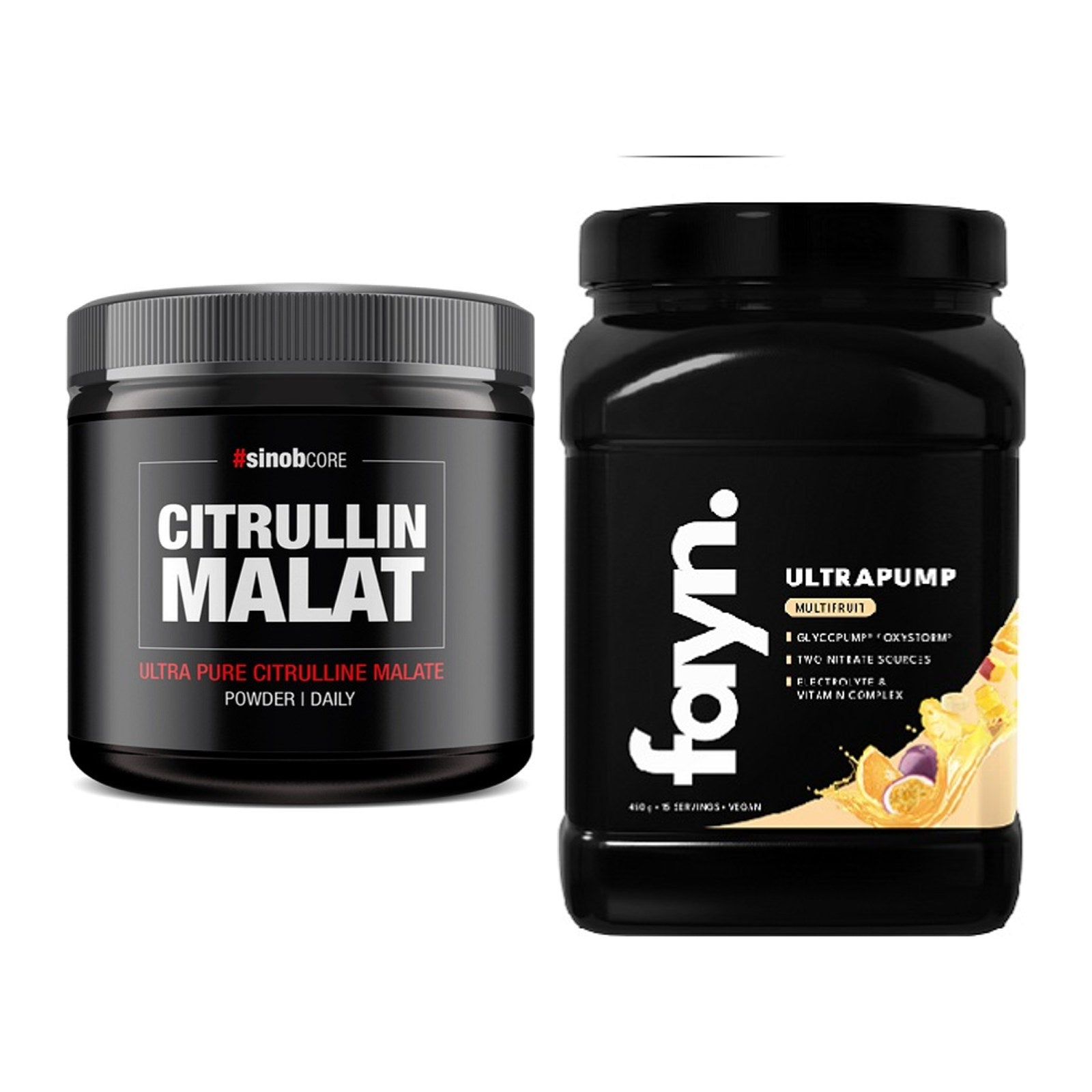 Pump-Set: Sinob Core L-Citrullin Malat + Fayn. Ultrapump – alle enthaltenen Artikel