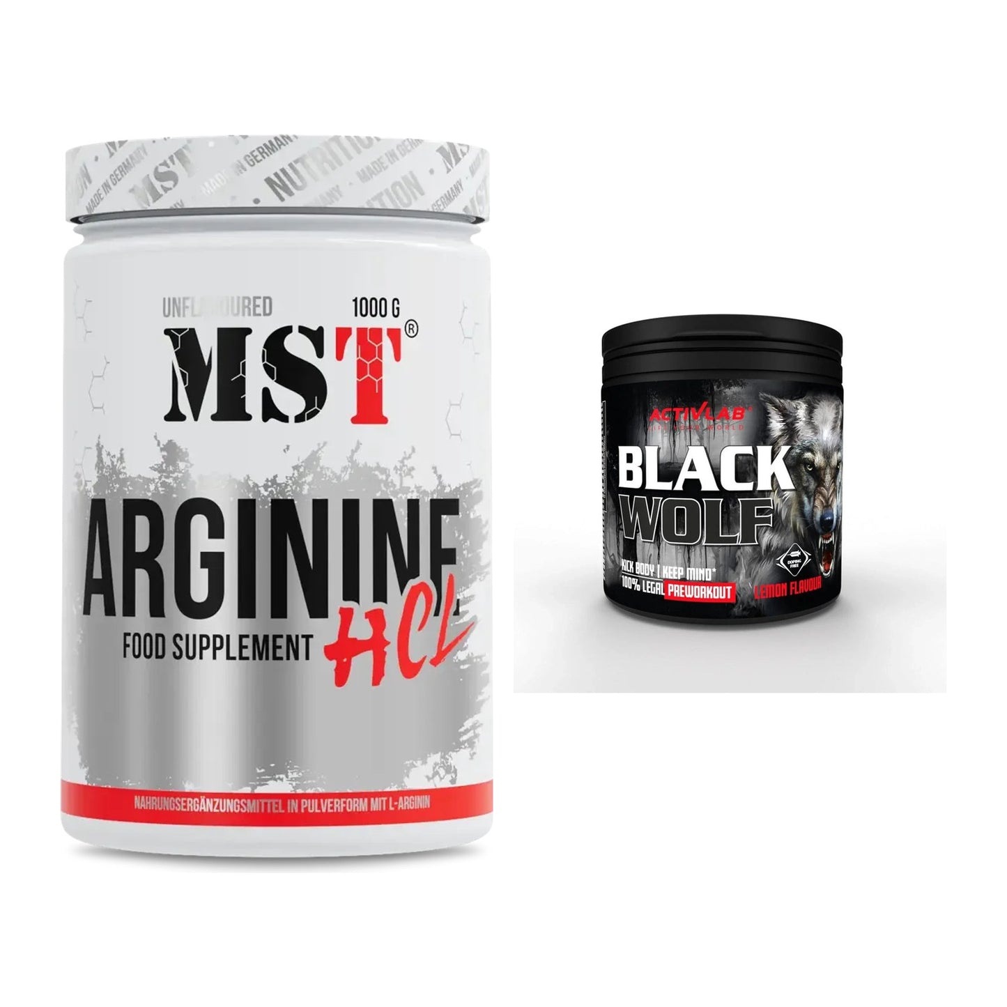 Pump-Set: MST Arginine HCL + Activlab Black Wolf Pre-Workout – alle enthaltenen Artikel