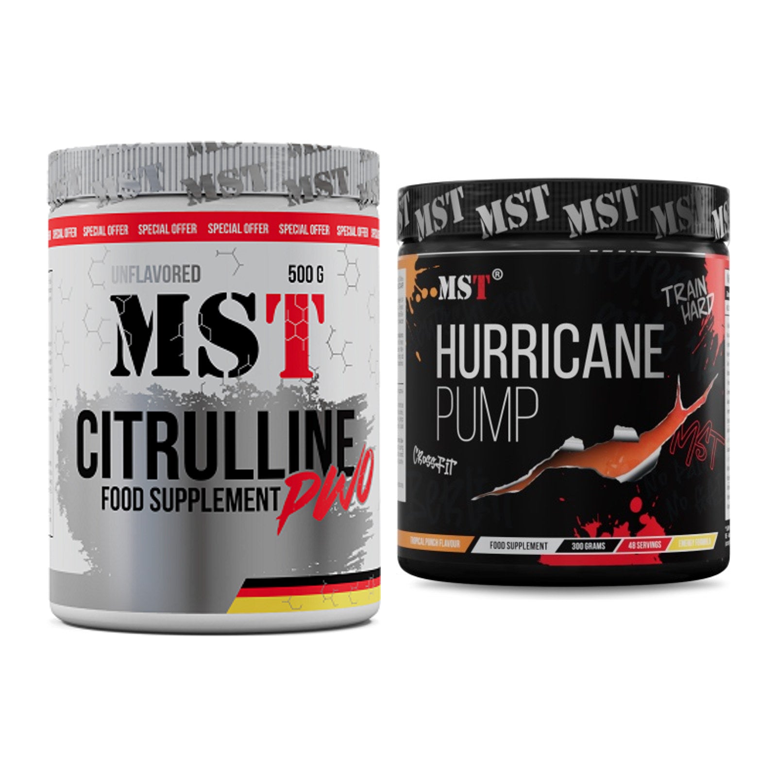 Pump-Set: MST Citrulline Malat 500g + MST Hurricane Pump – alle enthaltenen Artikel