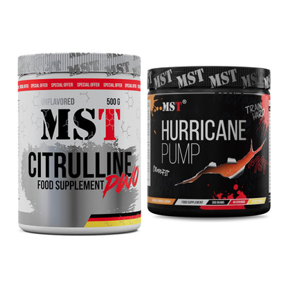 Pump-Set: MST Citrulline Malat 500g + MST Hurricane Pump – alle enthaltenen Artikel