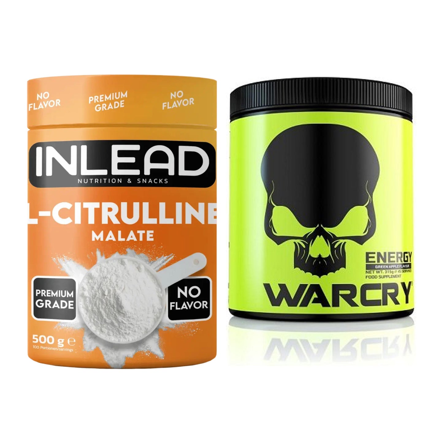 Pump-Set: INLEAD L-Citrullin Malat 2:1 + Genius Nutrition Warcry – alle enthaltenen Artikel