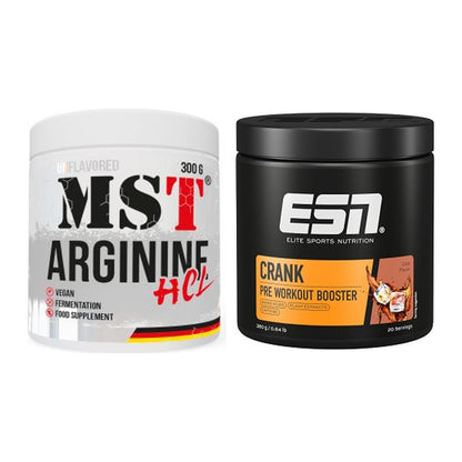 Pump-Set: MST Arginine HCL + ESN Crank Booster – alle enthaltenen Artikel