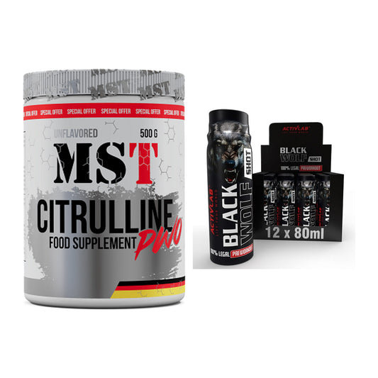 Pump-Set: MST Citrulline Malat 500g + Activlab Black Wolf Preworkout – alle enthaltenen Artikel