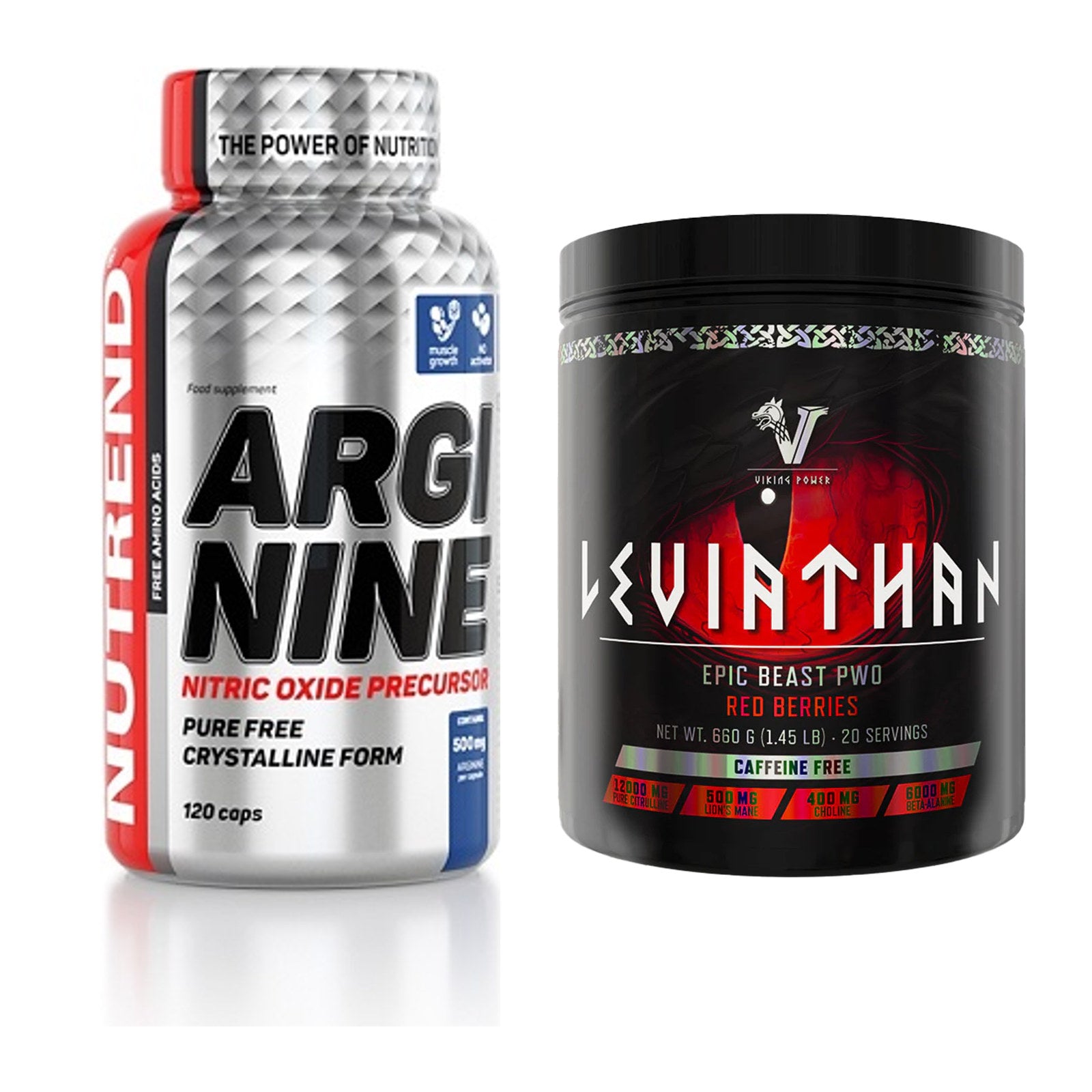 Pump-Set: Nutrend Arginine + Viking Power Leviathan Hardcore – alle enthaltenen Artikel