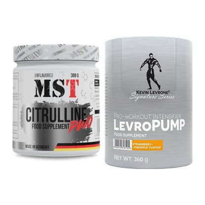 Pump-Set: MST Citrulline Malat 300g + Kevin Levrone Levro Pump 360g – alle enthaltenen Artikel
