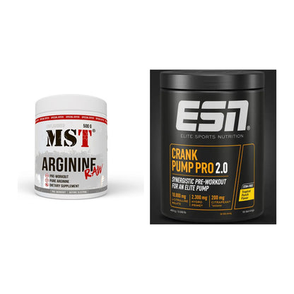 Pump-Set: MST Arginine RAW + ESN Crank Pump Pro 2.0 – alle enthaltenen Artikel