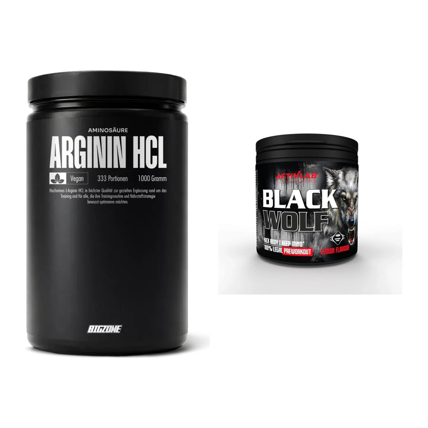 Pump-Set: Big Zone L-Arginin + Activlab Black Wolf Pre-Workout – alle enthaltenen Artikel