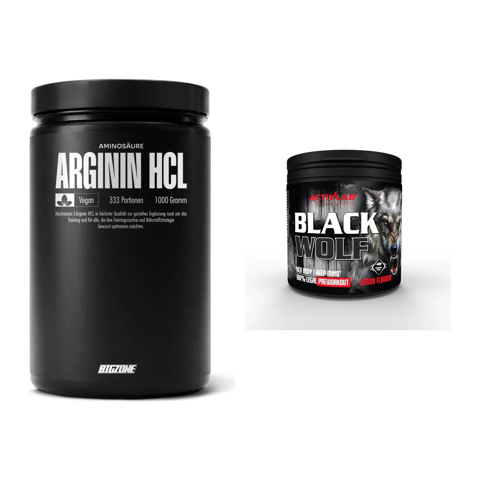 Pump-Set: Big Zone L-Arginin + Activlab Black Wolf Pre-Workout – alle enthaltenen Artikel