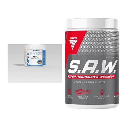 Pump-Set: NNT Arginin + Trec Nutrition SAW Booster – alle enthaltenen Artikel