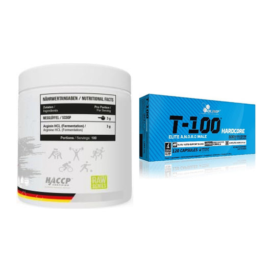 Pump-Set: MST Arginine HCL + Olimp T-100 Hardcore – alle enthaltenen Artikel