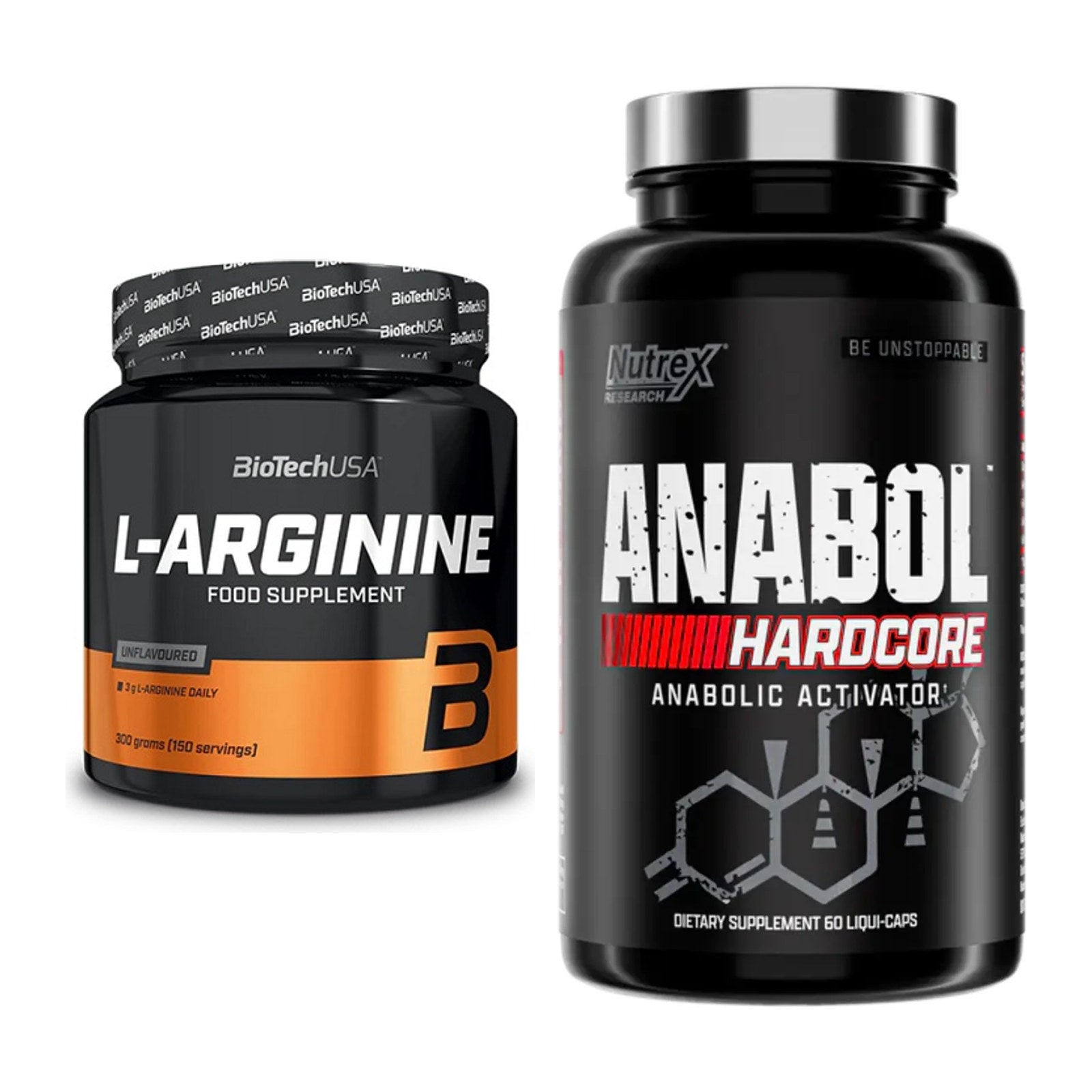 Pump-Set: BioTech L-Arginin + Nutrex Anabol Hardcore – alle enthaltenen Artikel