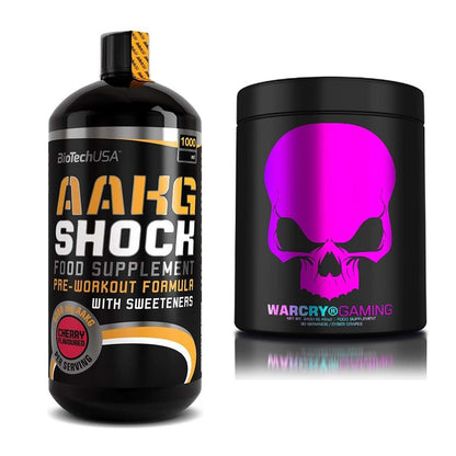 Pump-Set: BioTech AAKG Shock Extreme + Genius Nutrition Warcry Gaming – alle enthaltenen Artikel