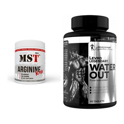Pump-Set: MST Arginine RAW + Kevin Levrone LevroLegendary Water – alle enthaltenen Artikel