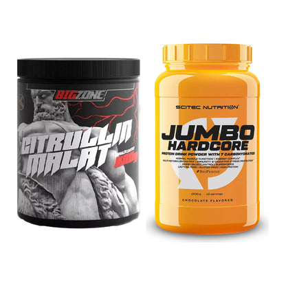 Pump-Set: Big Zone Citrullin Malat + Scitec Jumbo Hardcore1530g – alle enthaltenen Artikel
