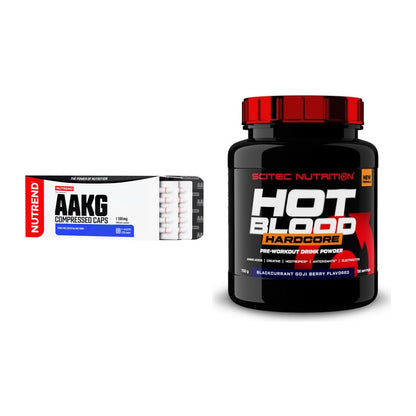 Pump-Set: Nutrend AAKG Compressed + Scitec Hot Blood Hardcore – alle enthaltenen Artikel