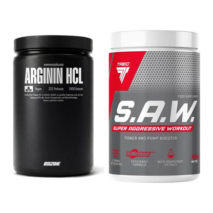 Pump-Set: Big Zone L-Arginin + Trec Nutrition SAW Booster – alle enthaltenen Artikel