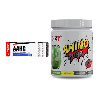 Pump-Set: Nutrend AAKG Compressed + MST Amino Pump (flavoured) – alle enthaltenen Artikel