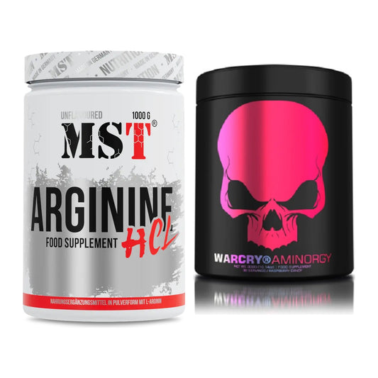 Pump-Set: MST Arginine HCL + Genius Nutrition Warcry AminoRGY – alle enthaltenen Artikel