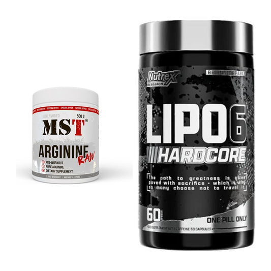 Pump-Set: MST Arginine RAW + Nutrex Lipo 6 Hardcore – alle enthaltenen Artikel