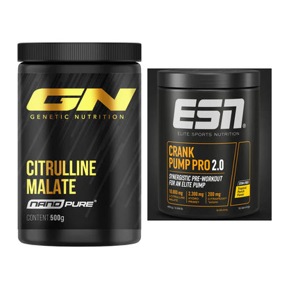 Pump-Set: GN Citrulline Malate + ESN Crank Pump Pro 2.0 – alle enthaltenen Artikel