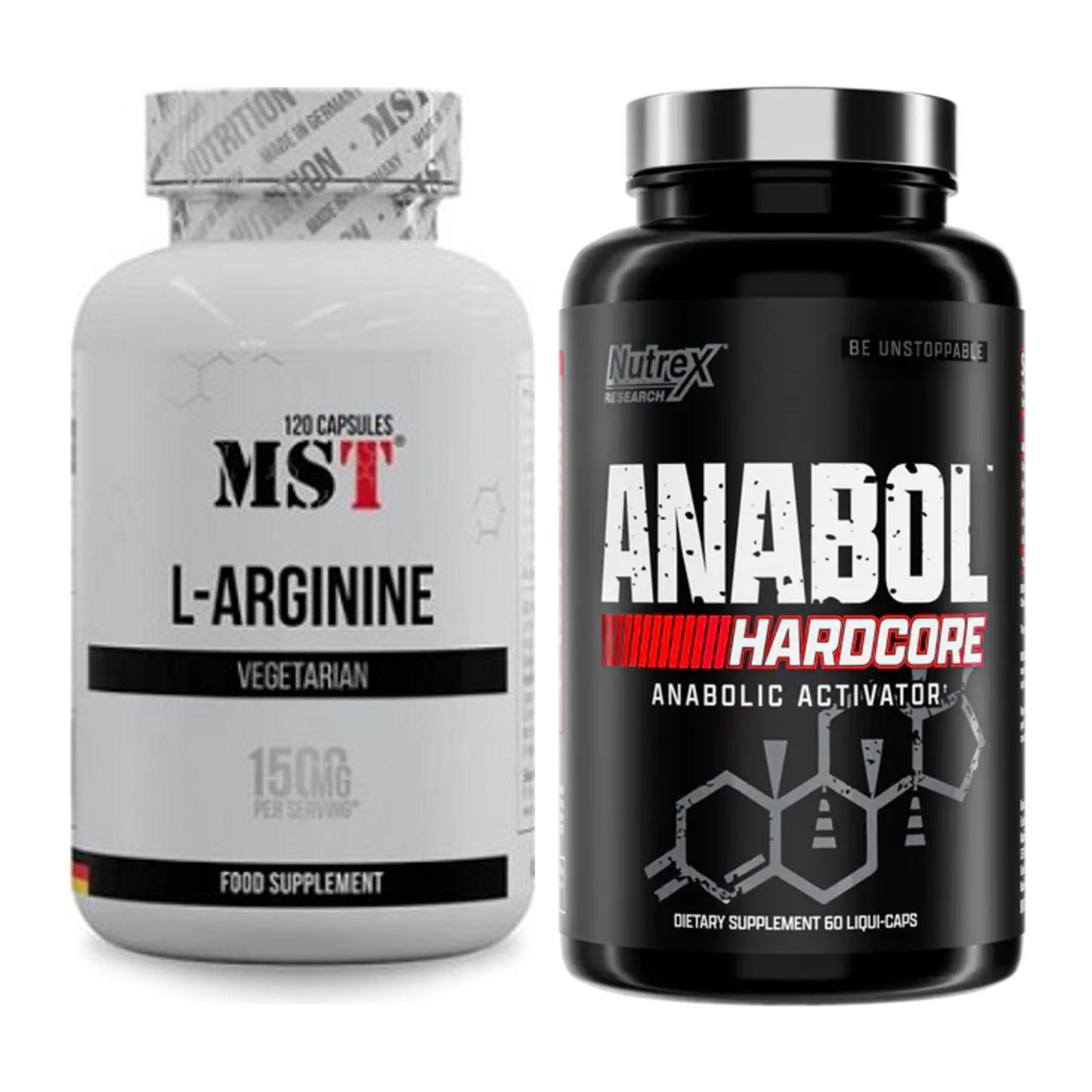 Pump-Set: MST L-Arginine 120 Kaps. + Nutrex Anabol Hardcore – alle enthaltenen Artikel