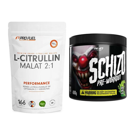 Pump-Set: ProFuel L-Citrullin Malat + AK47 Labs Schizo Pre-Workout – alle enthaltenen Artikel