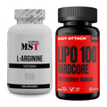 Pump-Set: MST L-Arginine 120 Kaps. + Body Attack LIPO 100-HARDCORE – alle enthaltenen Artikel