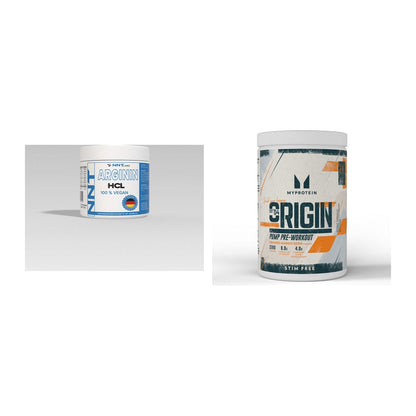 Pump-Set: NNT Arginin + MyProtein Origin Pump Pre-Workout – alle enthaltenen Artikel