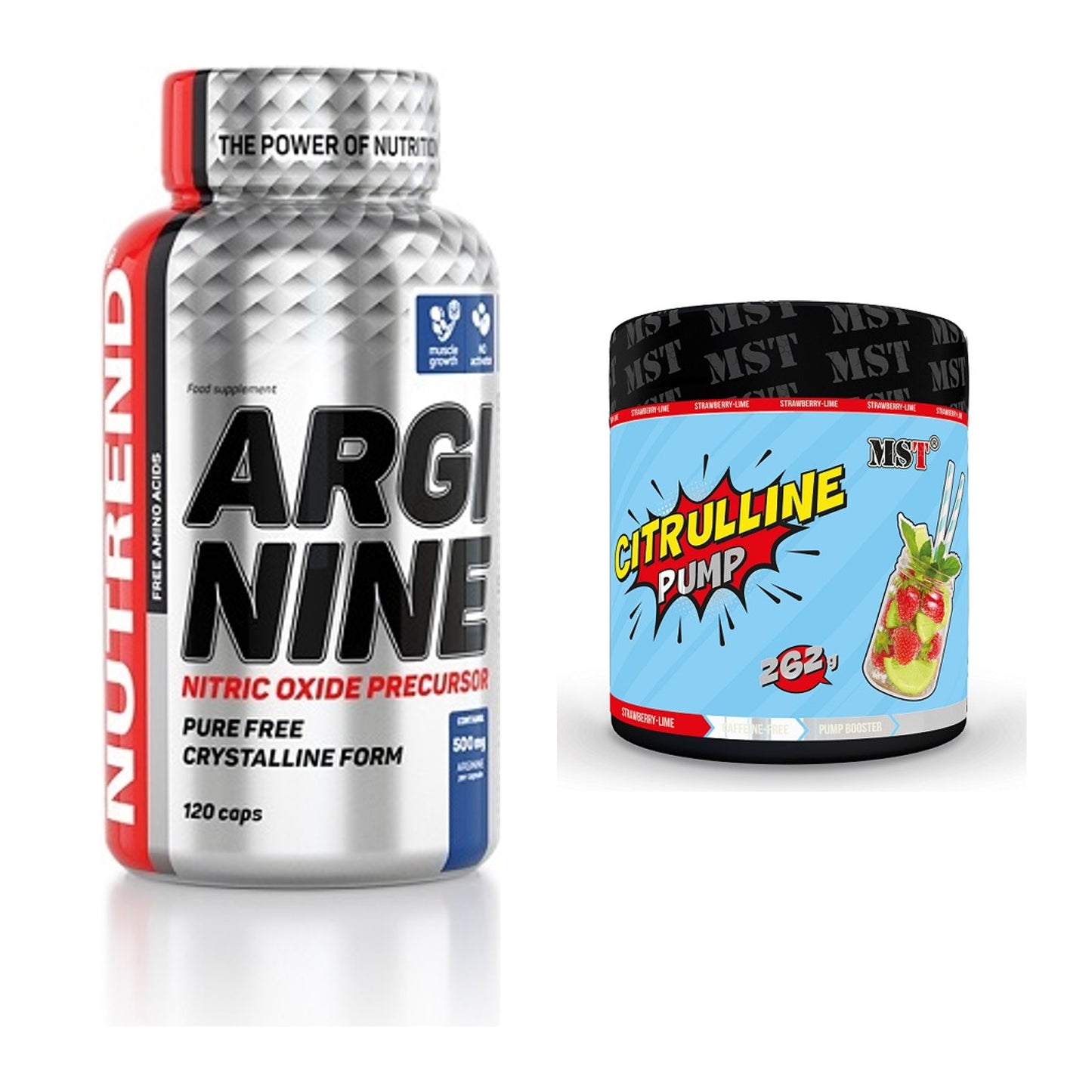 Pump-Set: Nutrend Arginine + MST Citrulline Pump – alle enthaltenen Artikel