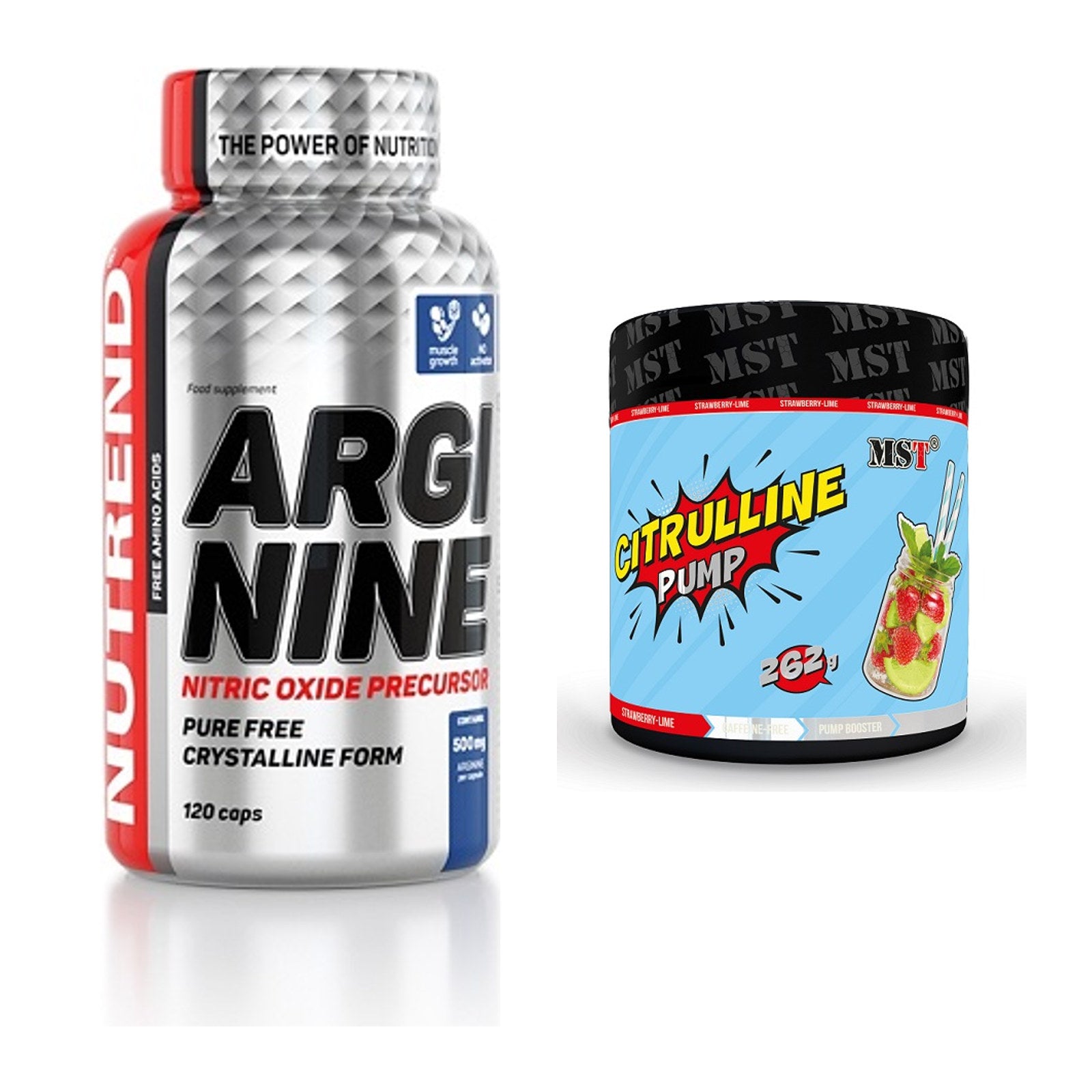 Pump-Set: Nutrend Arginine + MST Citrulline Pump – alle enthaltenen Artikel