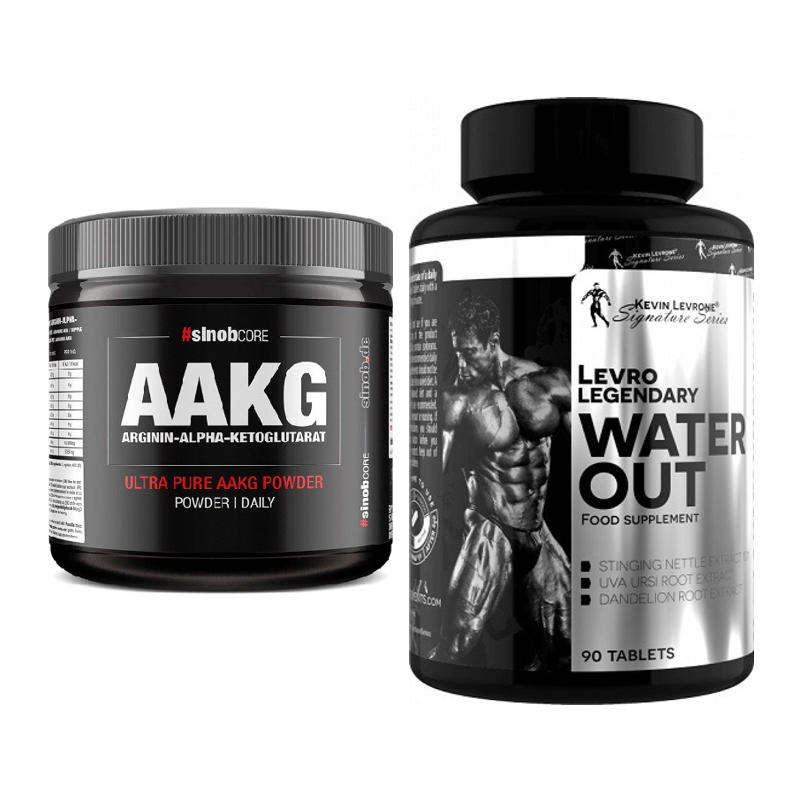Pump-Set: Sinob Core Arginin AAKG + Kevin Levrone LevroLegendary – alle enthaltenen Artikel