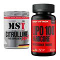 Pump-Set: MST Citrulline Malat 500g + Body Attack LIPO 100-HARDCORE – alle enthaltenen Artikel
