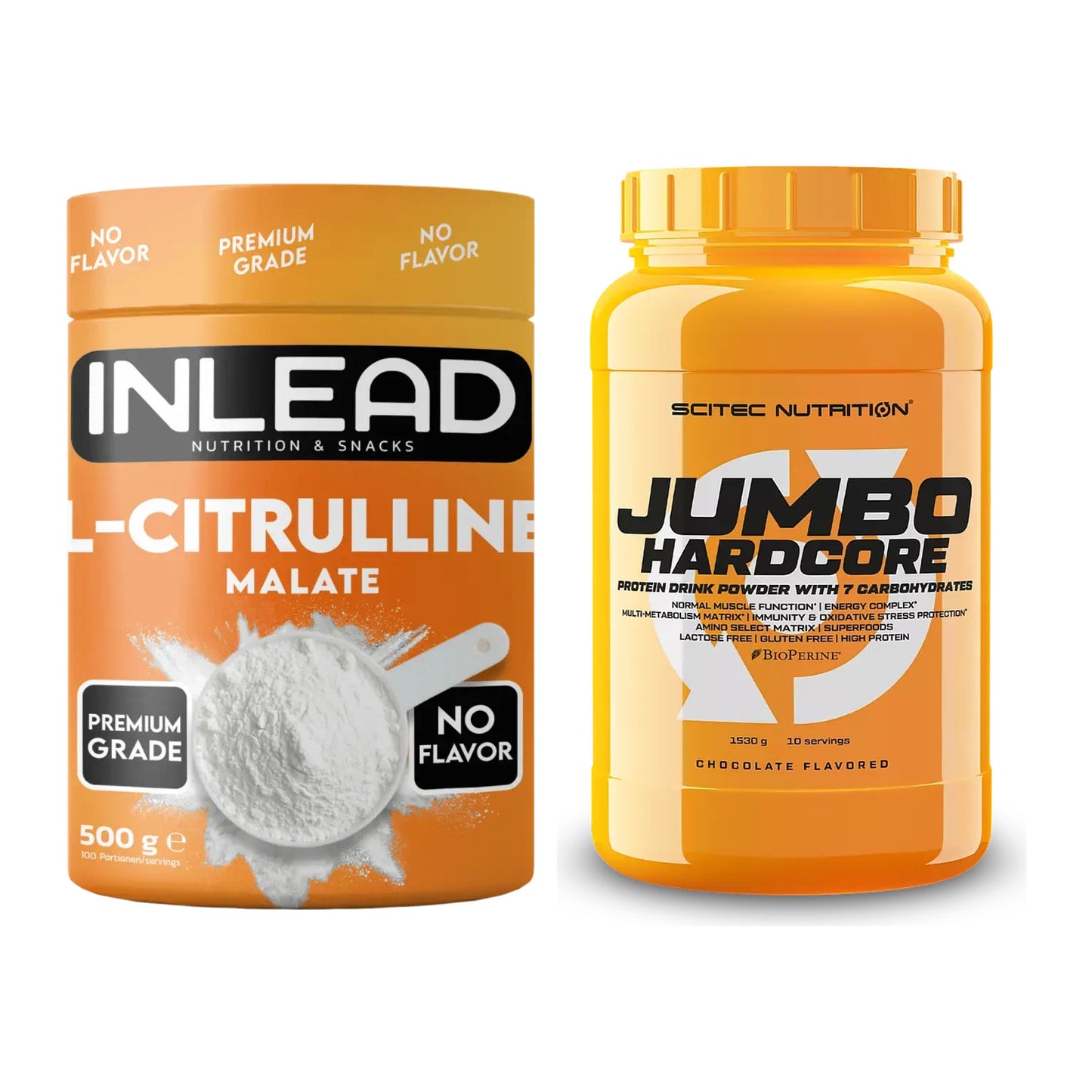 Pump-Set: INLEAD L-Citrullin Malat 2:1 + Scitec Jumbo Hardcore1530g – alle enthaltenen Artikel