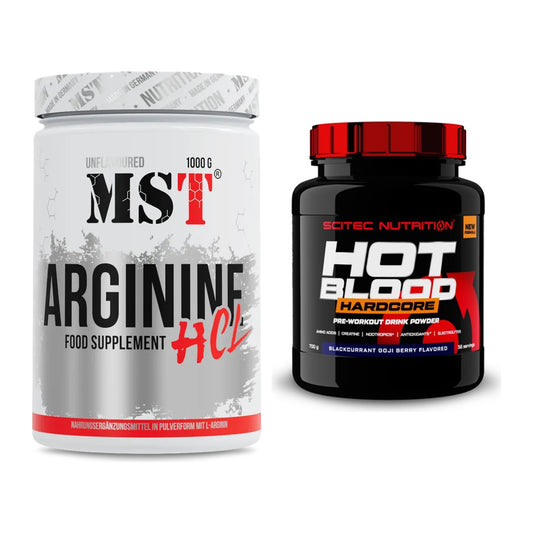 Pump-Set: MST Arginine HCL + Scitec Hot Blood Hardcore – alle enthaltenen Artikel
