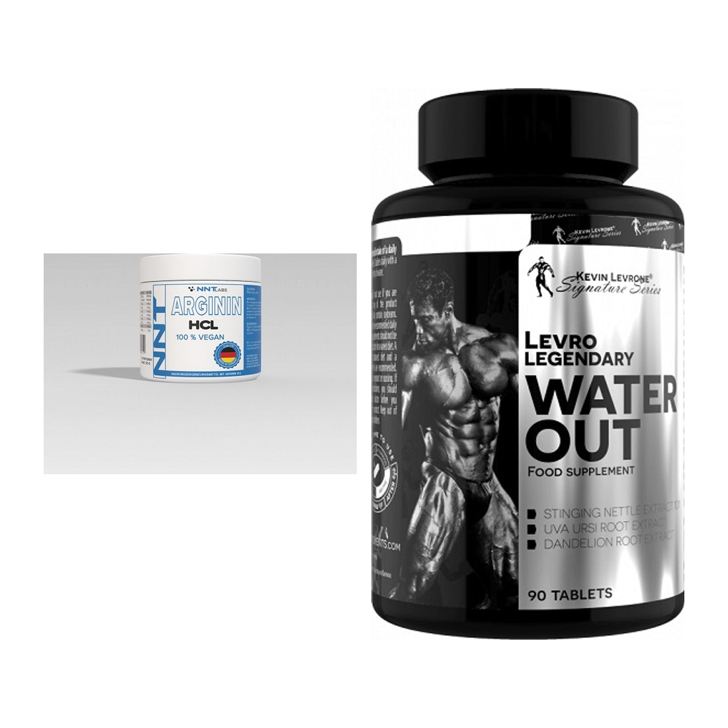 Pump-Set: NNT Arginin + Kevin Levrone LevroLegendary Water – alle enthaltenen Artikel