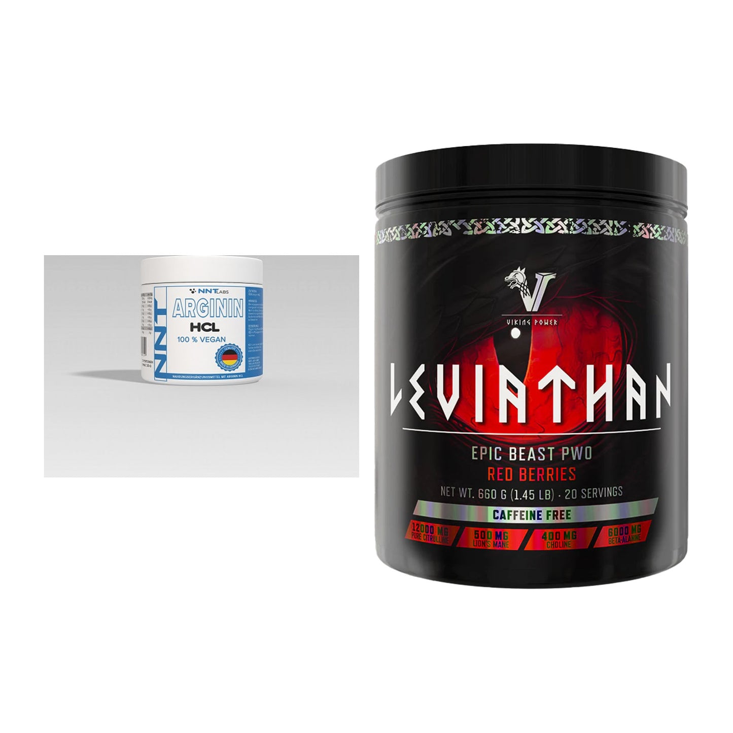 Pump-Set: NNT Arginin + Viking Power Leviathan Hardcore – alle enthaltenen Artikel