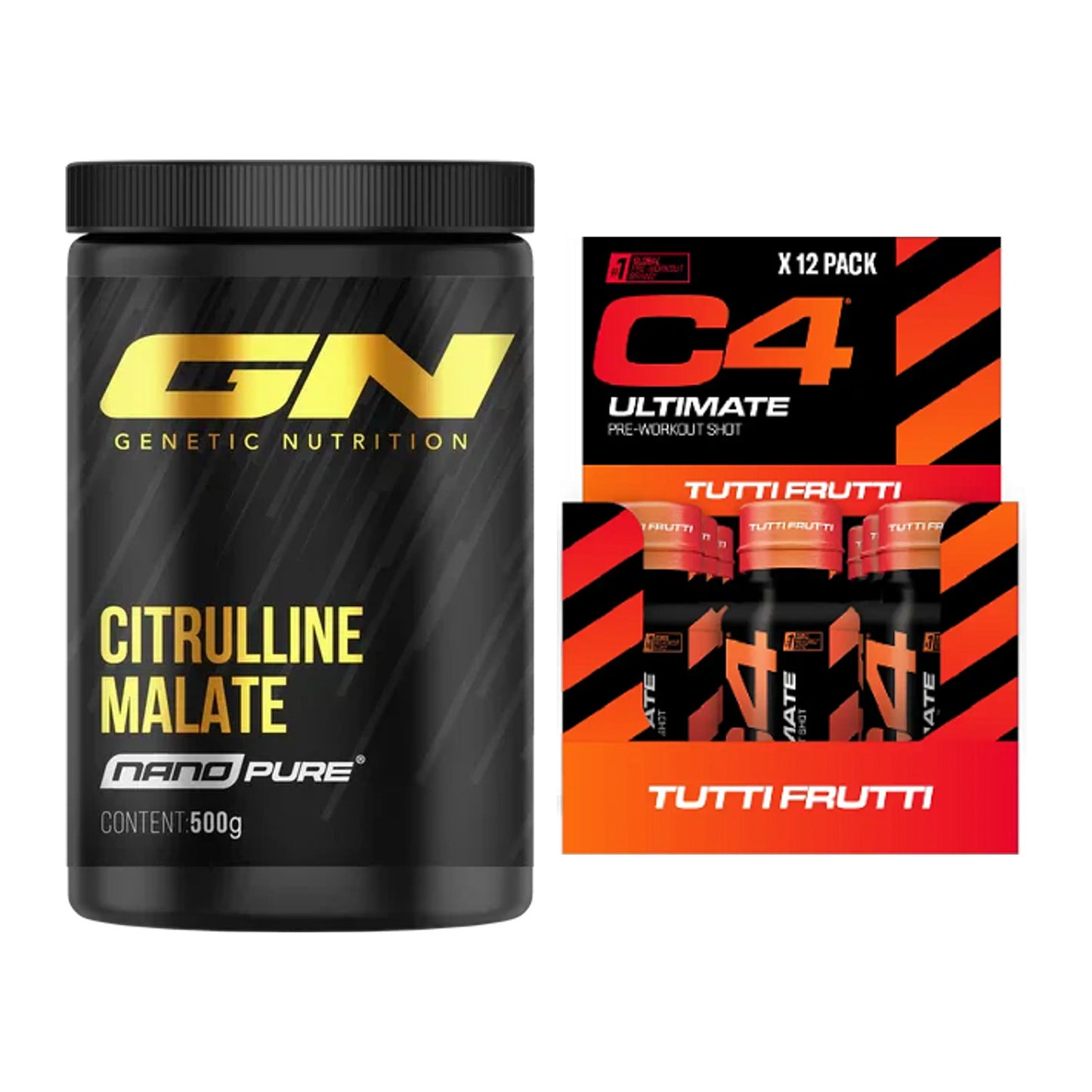 Pump-Set: GN Citrulline Malate + Cellucor C4 Ultimate Pre-Workout – alle enthaltenen Artikel
