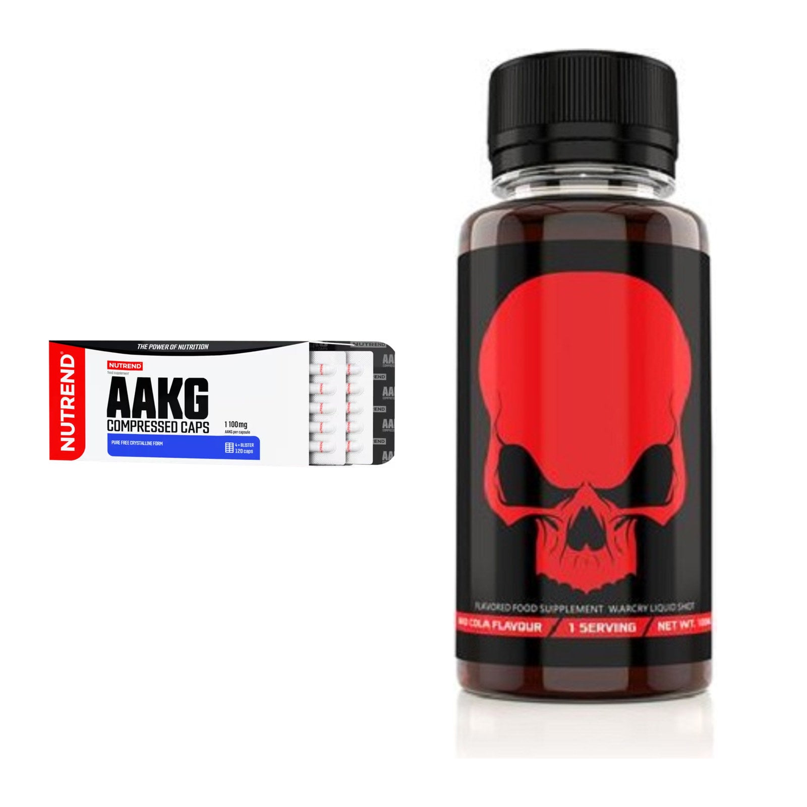 Pump-Set: Nutrend AAKG Compressed + Genius Nutrition Warcry – alle enthaltenen Artikel