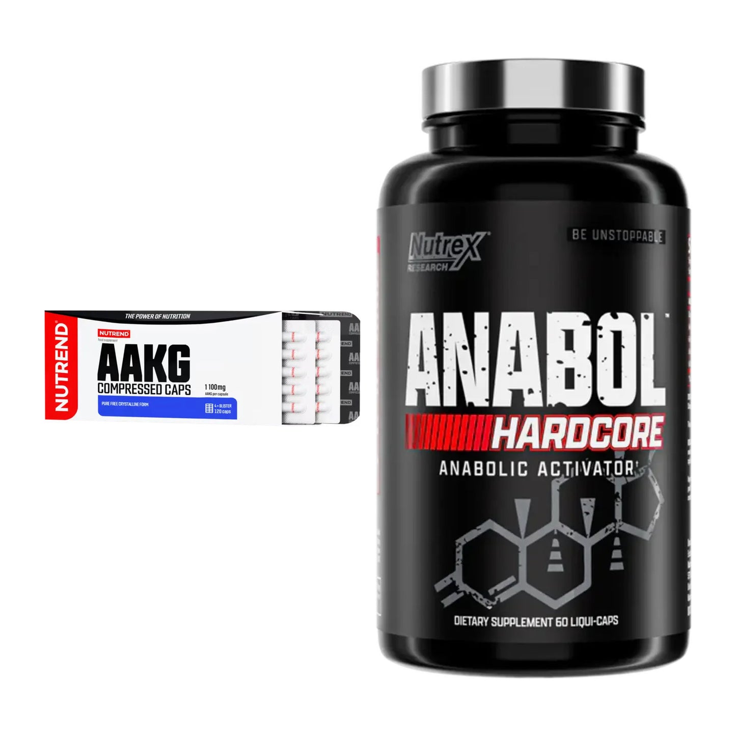 Pump-Set: Nutrend AAKG Compressed Kapseln + Nutrex Anabol Hardcore – alle enthaltenen Artikel
